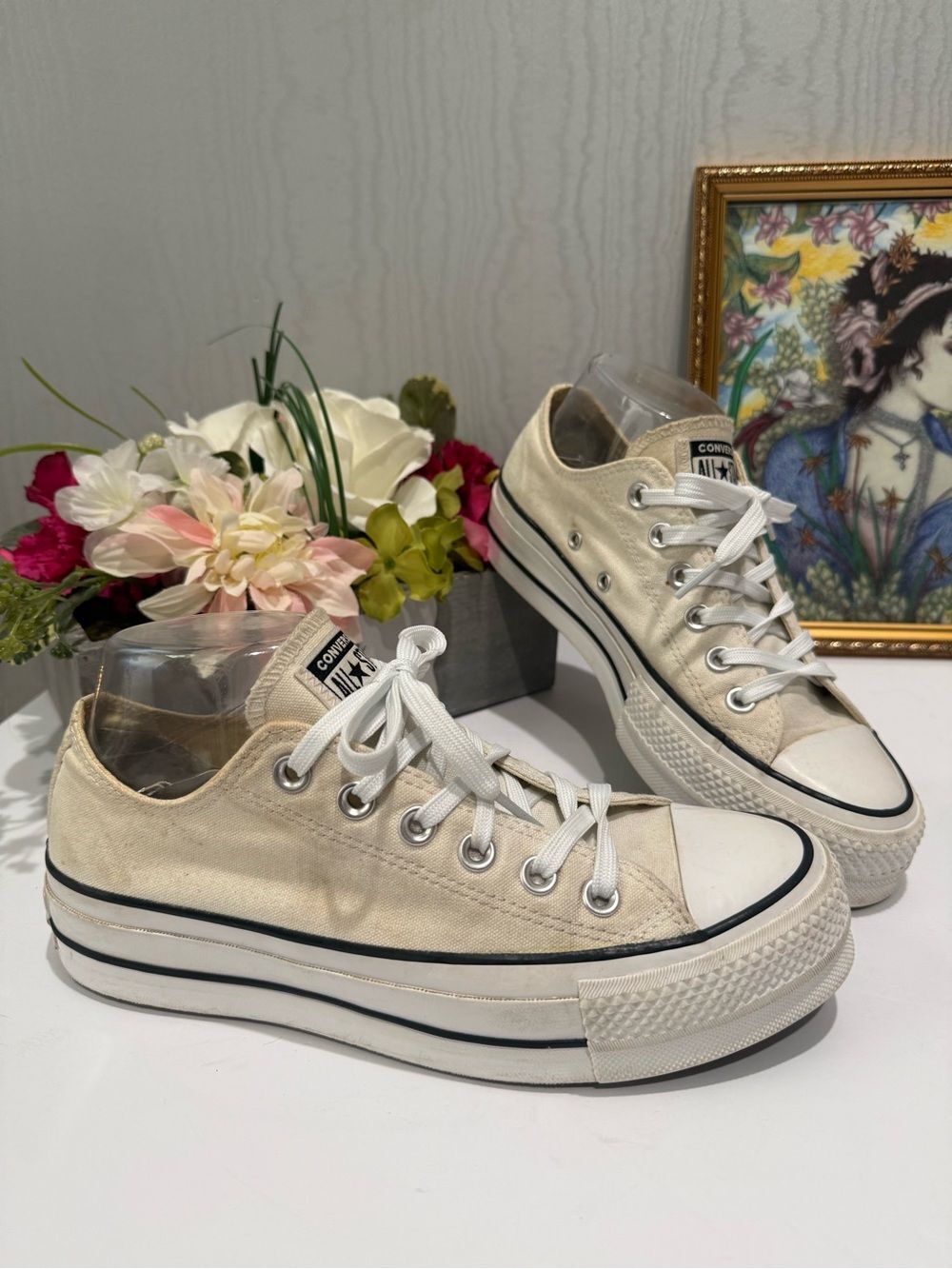 Converse Chuck Taylor All Star Lift Platform Low Top Sneakers Womens 7.5 560251C